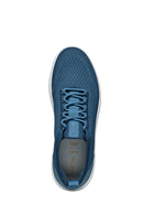 Geox Erkek Mavi U Spherica A - Knitted Text Bağcıklı Kumaş Sneaker