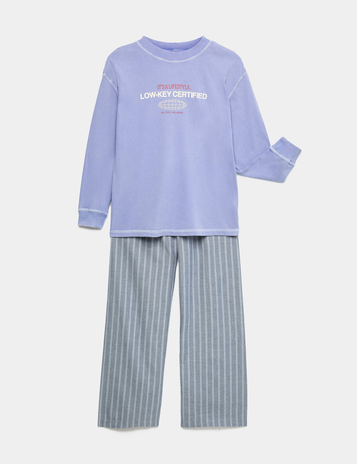 Sloganlı Çocuk Pijama Takım