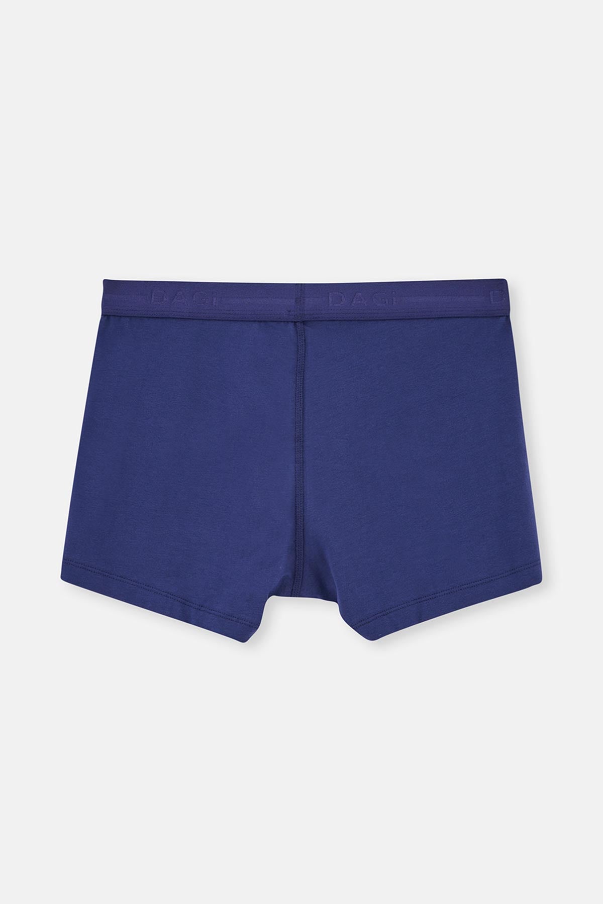 Lacivert Düz Pamuklu Boxer