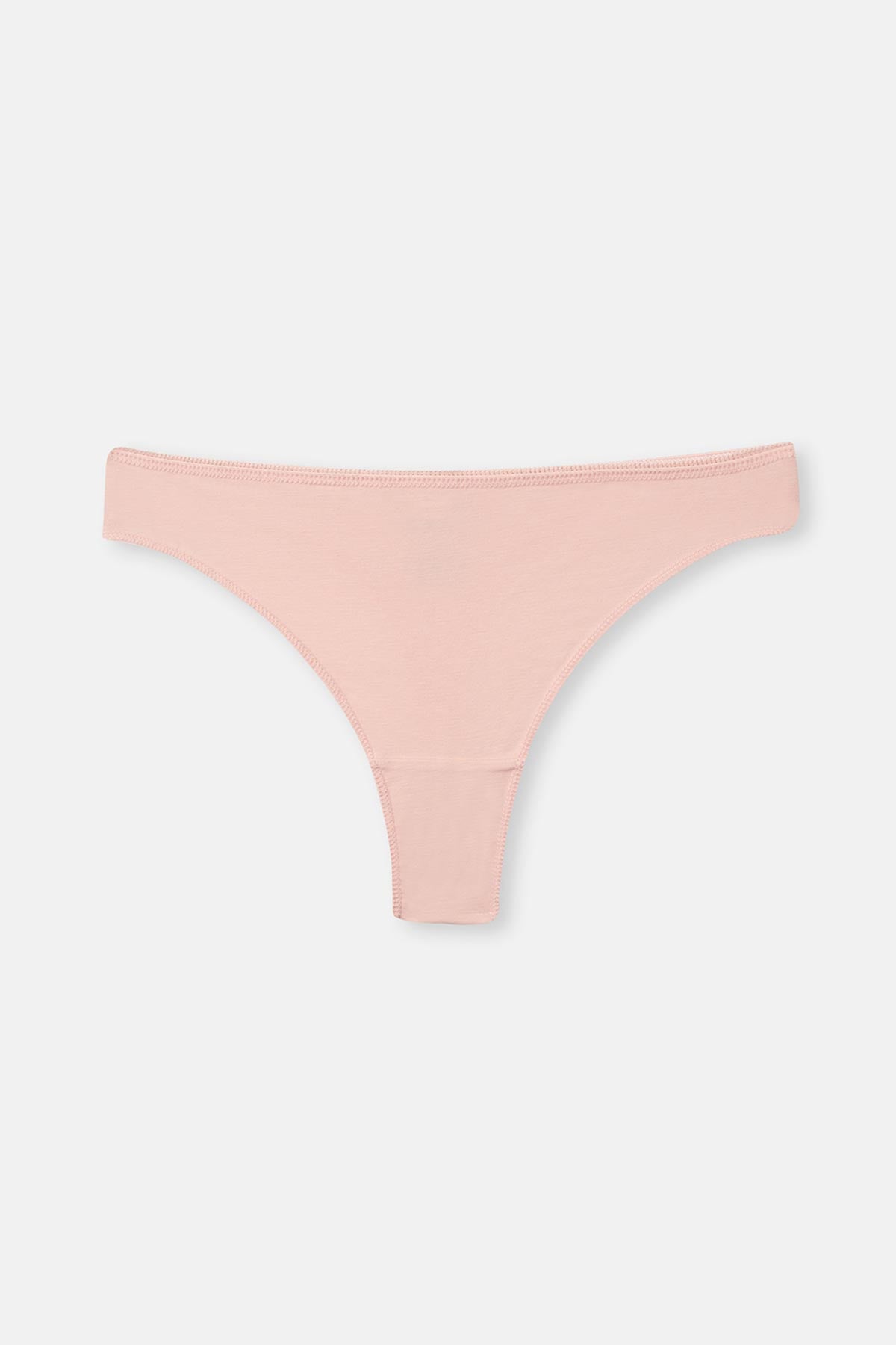 Gri-mor-soft Pembe Soft Kadın 3'lü Düz Thong Külot