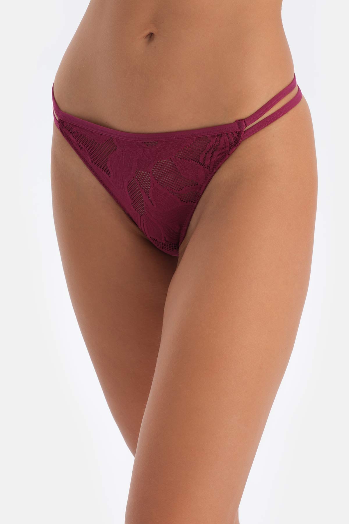 Mürdüm Dantelli G-string Külot