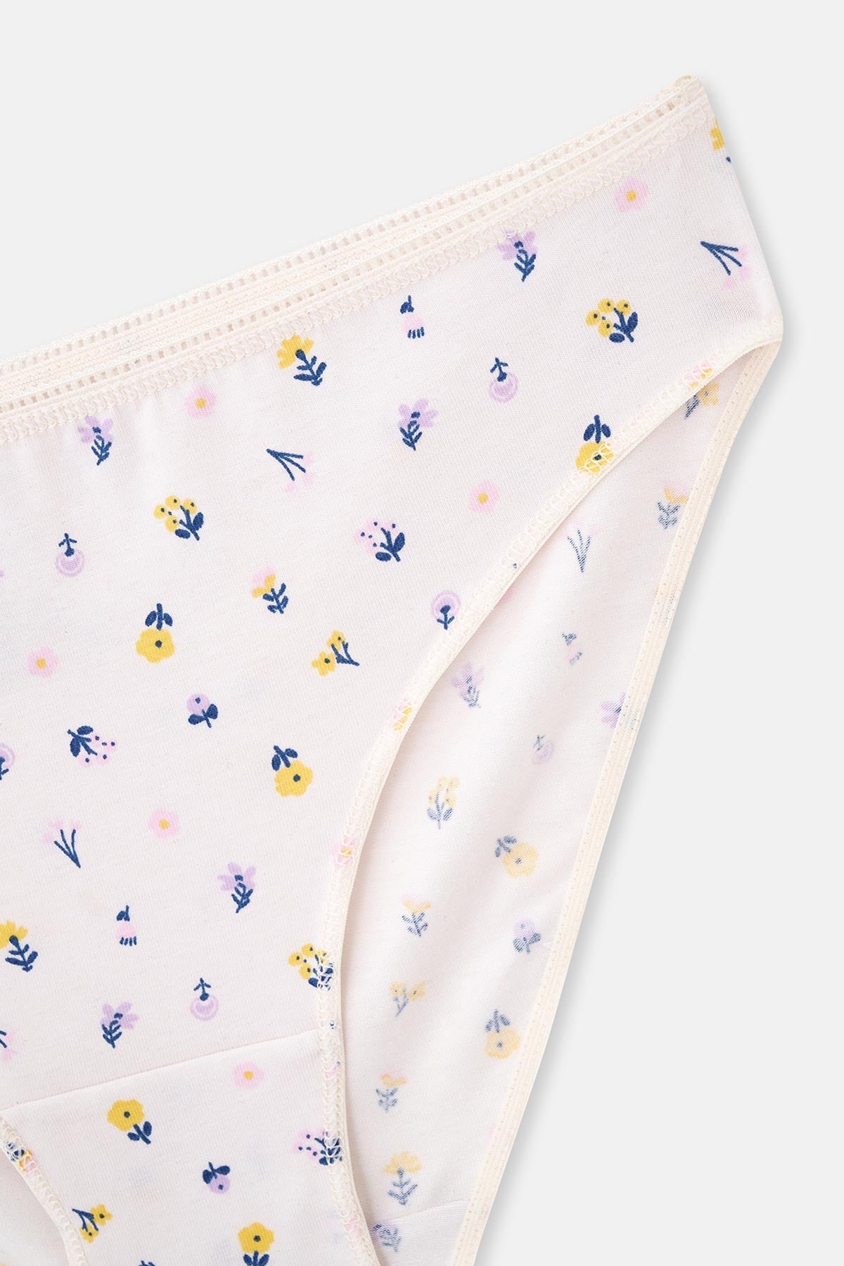 Multicolor Kadın 3'iü Çiçek Desenli Brief Külot