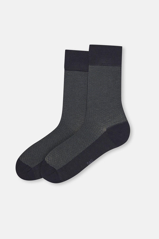 Lacivert Erkek Dokulu Viskoz Çorap