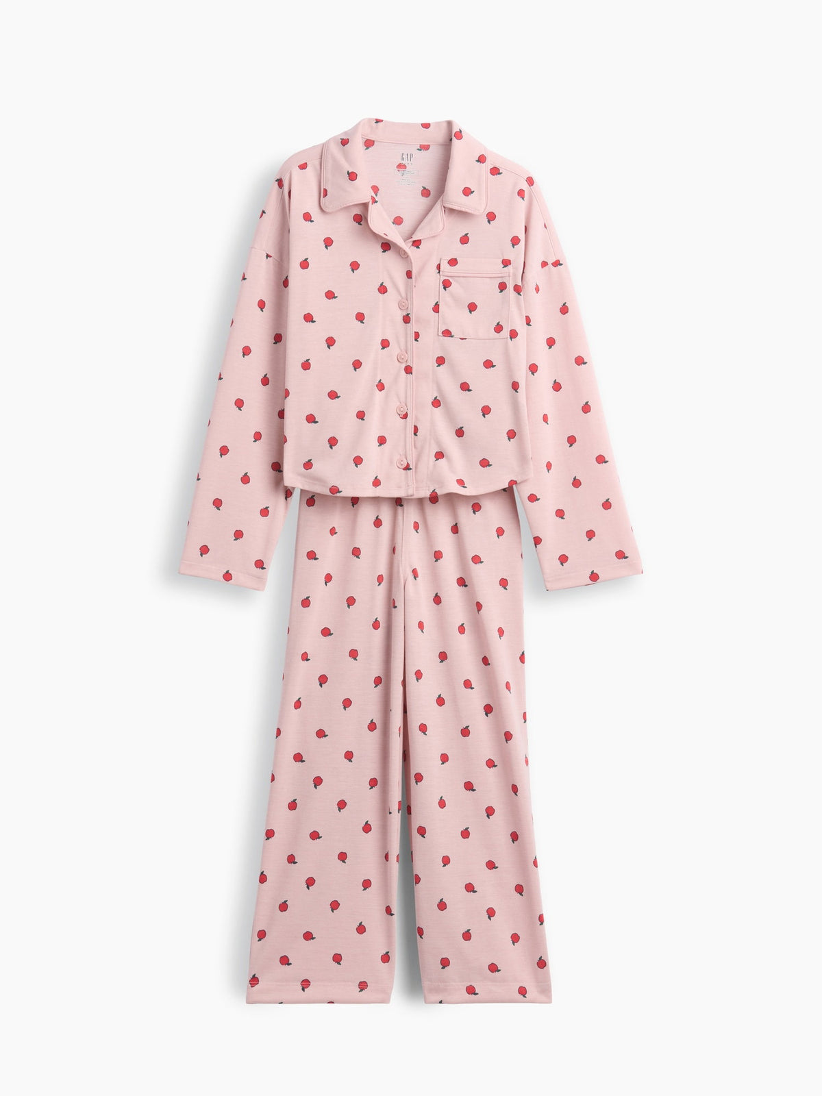 Açık Pembe Recycled Baskılı Pijama Takımı