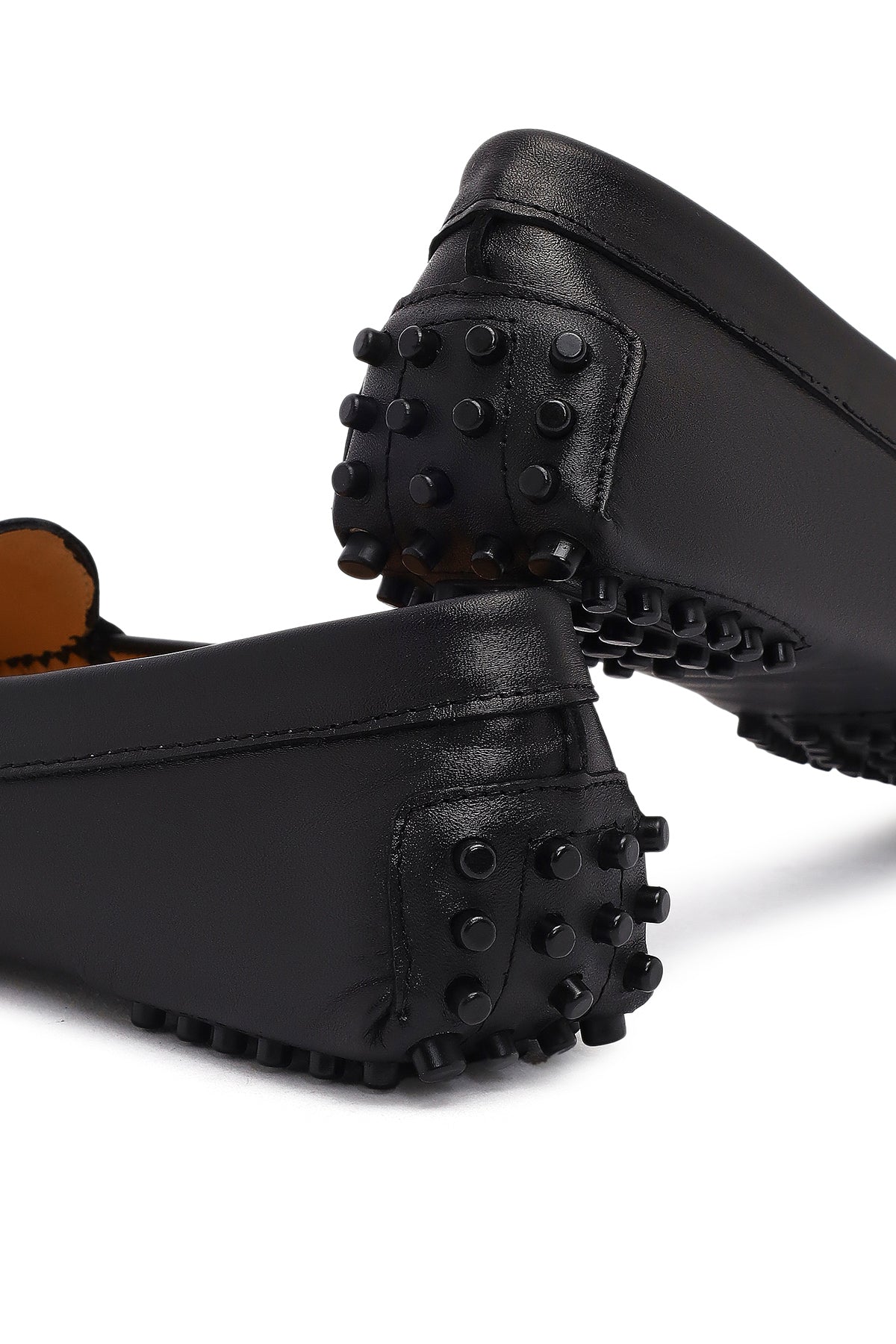 Kadın Siyah Tokalı Deri Loafer