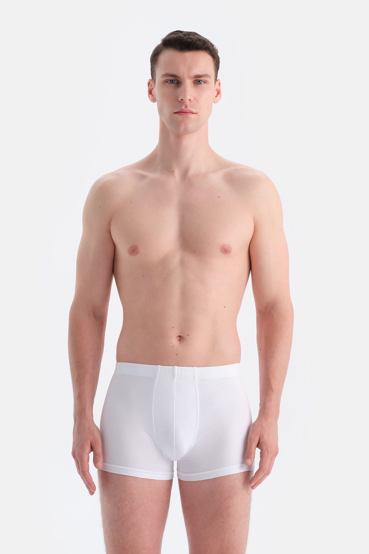 Beyaz Düz Micro Modal Boxer