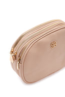 Kadın Bej Uzun Askılı Mini Çapraz Çanta