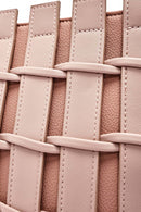 Kadın Pembe Uzun Askılı Örgü Kol Çantası