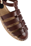 Kadın Kahverengi Deri Espadril