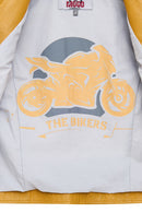 Champs Kadın Sarı Armalı Kısa Deri Ceket