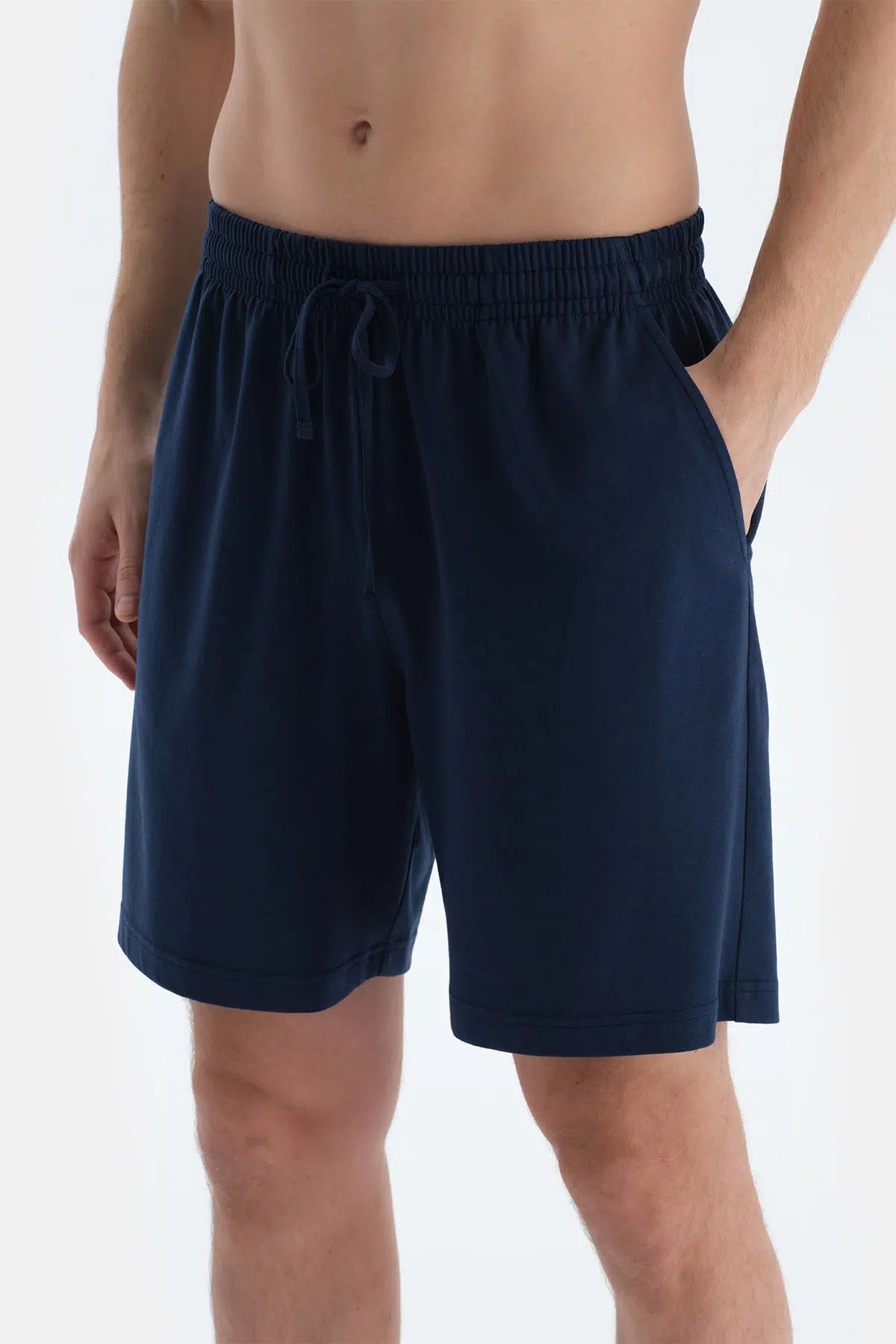 Gri Kısa Kollu Patlı Tişört Şort Pantolon Üçlü Pijama Takımı