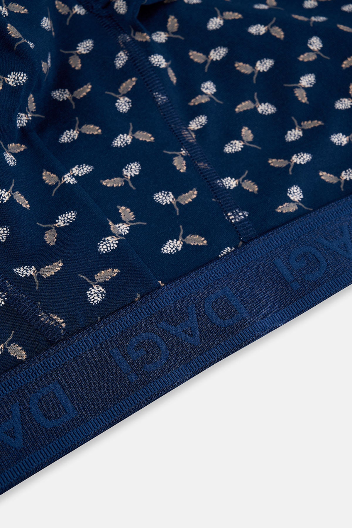 Koyu Mavi 4210 2'li Desenli Micro Modal Boxer