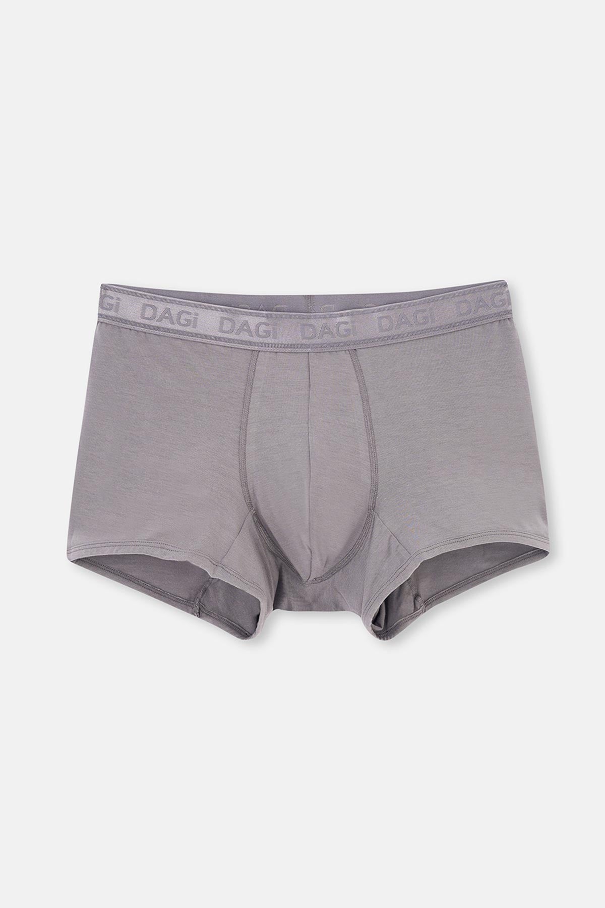 Gri-siyah 3'lü Desenli Micro Modal Boxer