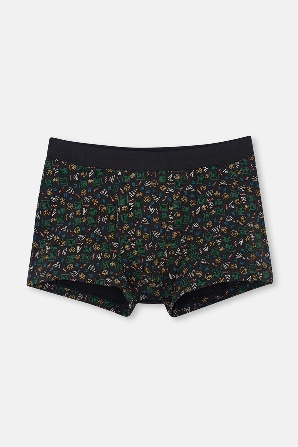 Siyah 5210 Desenli Pamuk Boxer