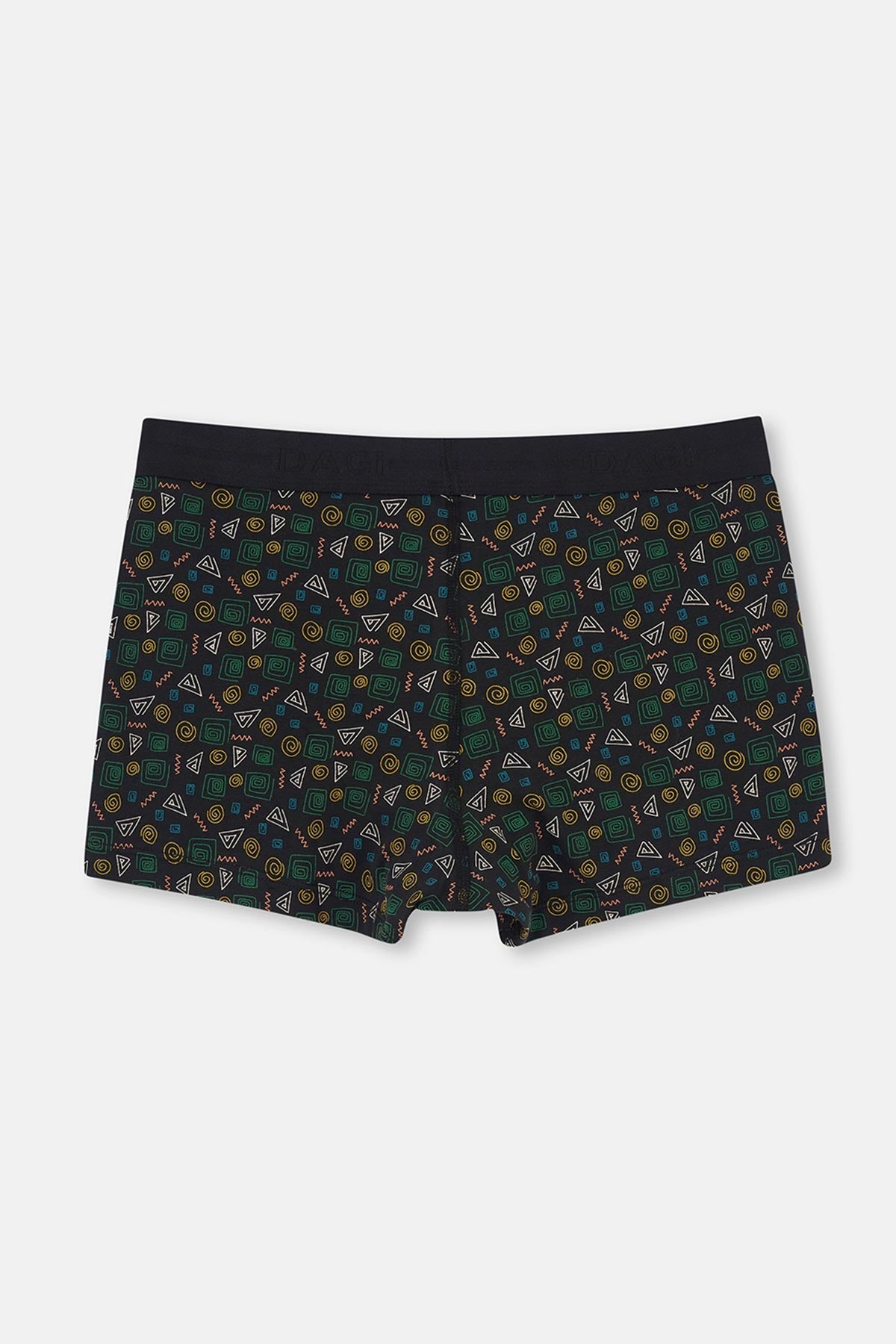Siyah 5210 Desenli Pamuk Boxer