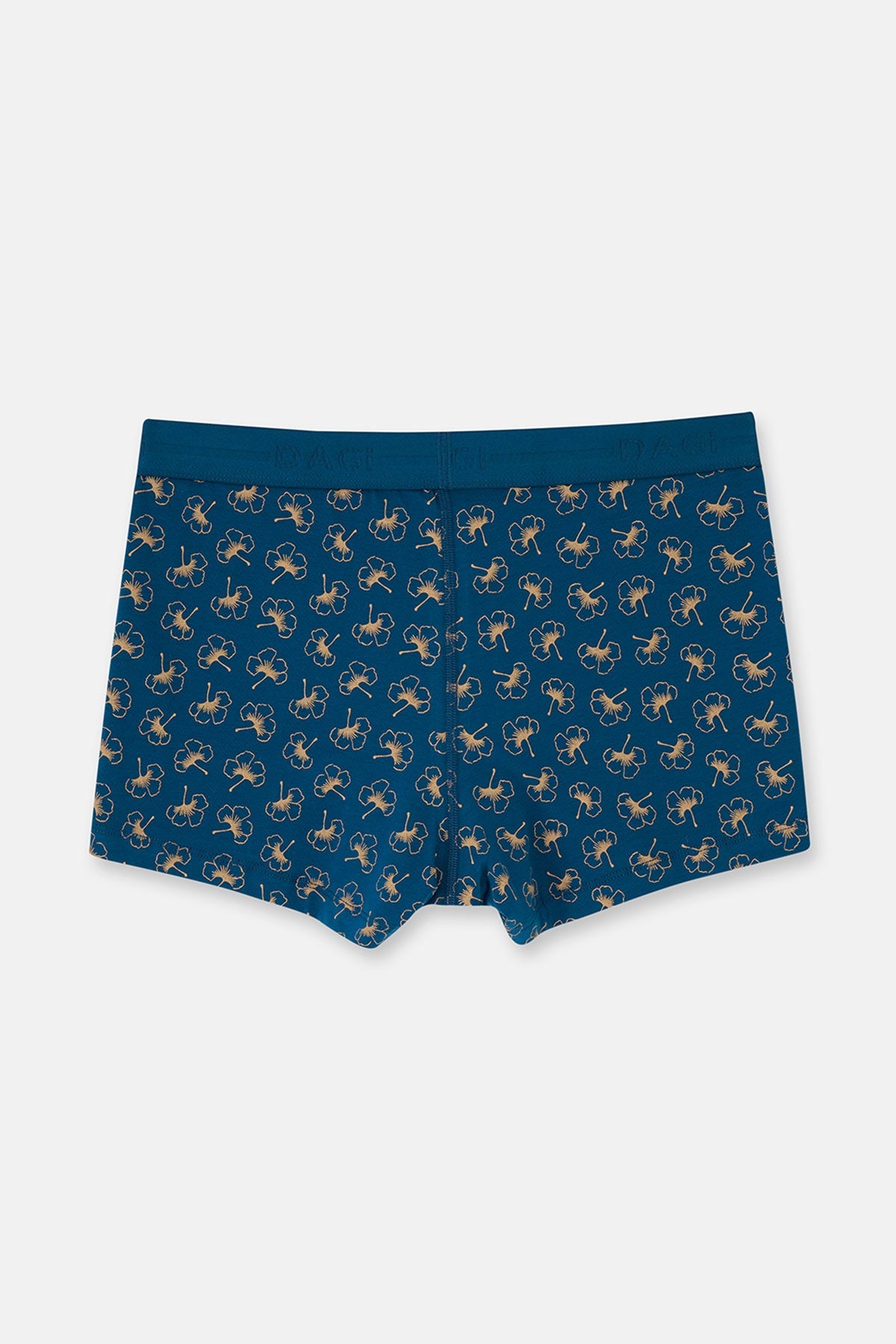 Koyu Mavi 5210 2'li Desenli Pamuk Boxer