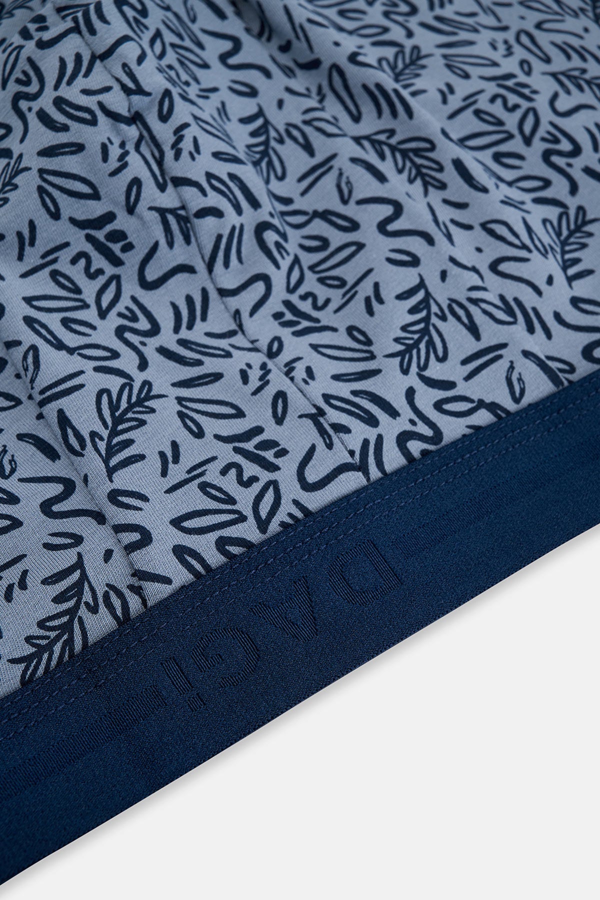 Lacivert 5210 2'li Desenli Pamuk Boxer