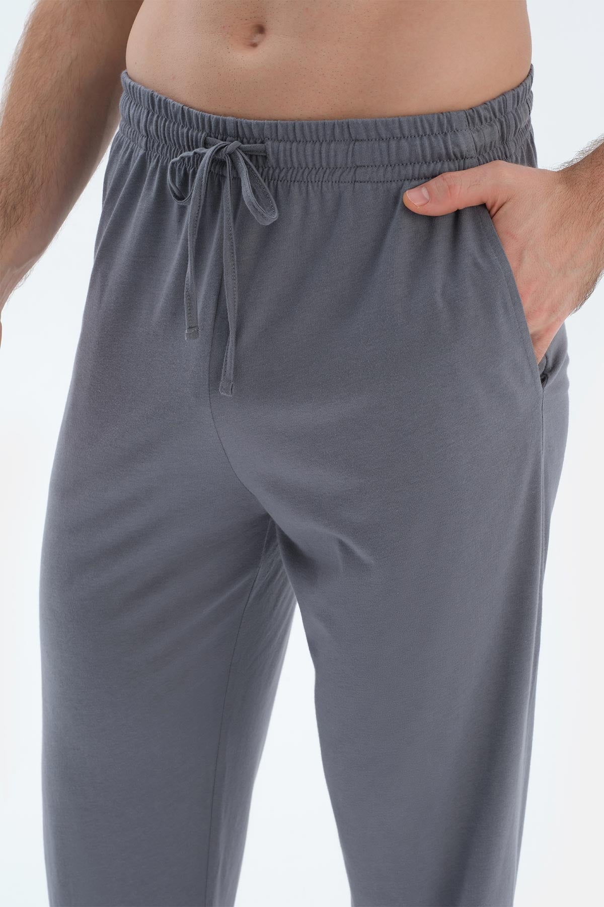 Indigo-füme Indıgo- Pamuk Modal Örme Ikili Pijama Altı