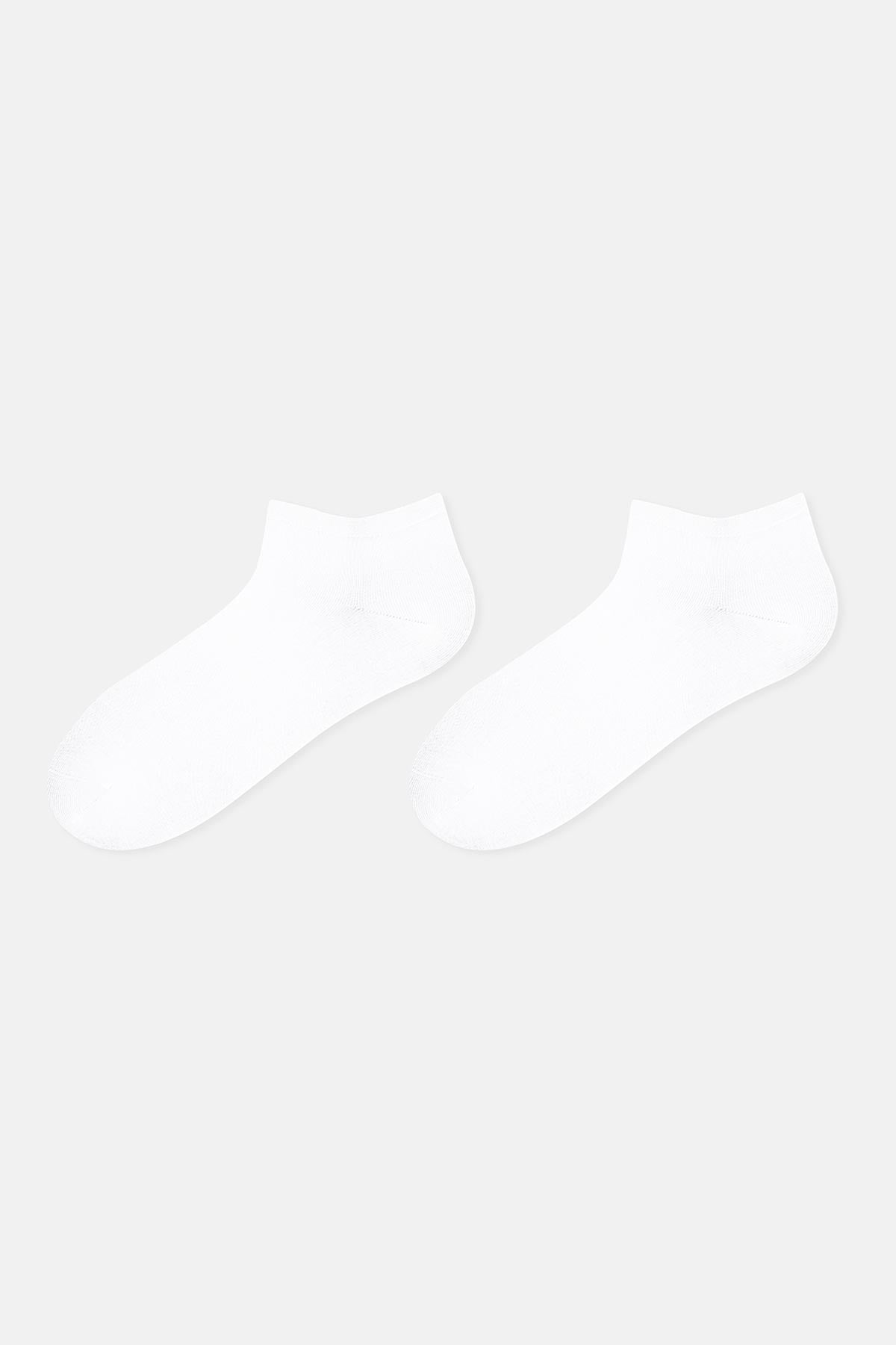Beyaz-gri Melanj Erkek 2'li Bambu Çorap