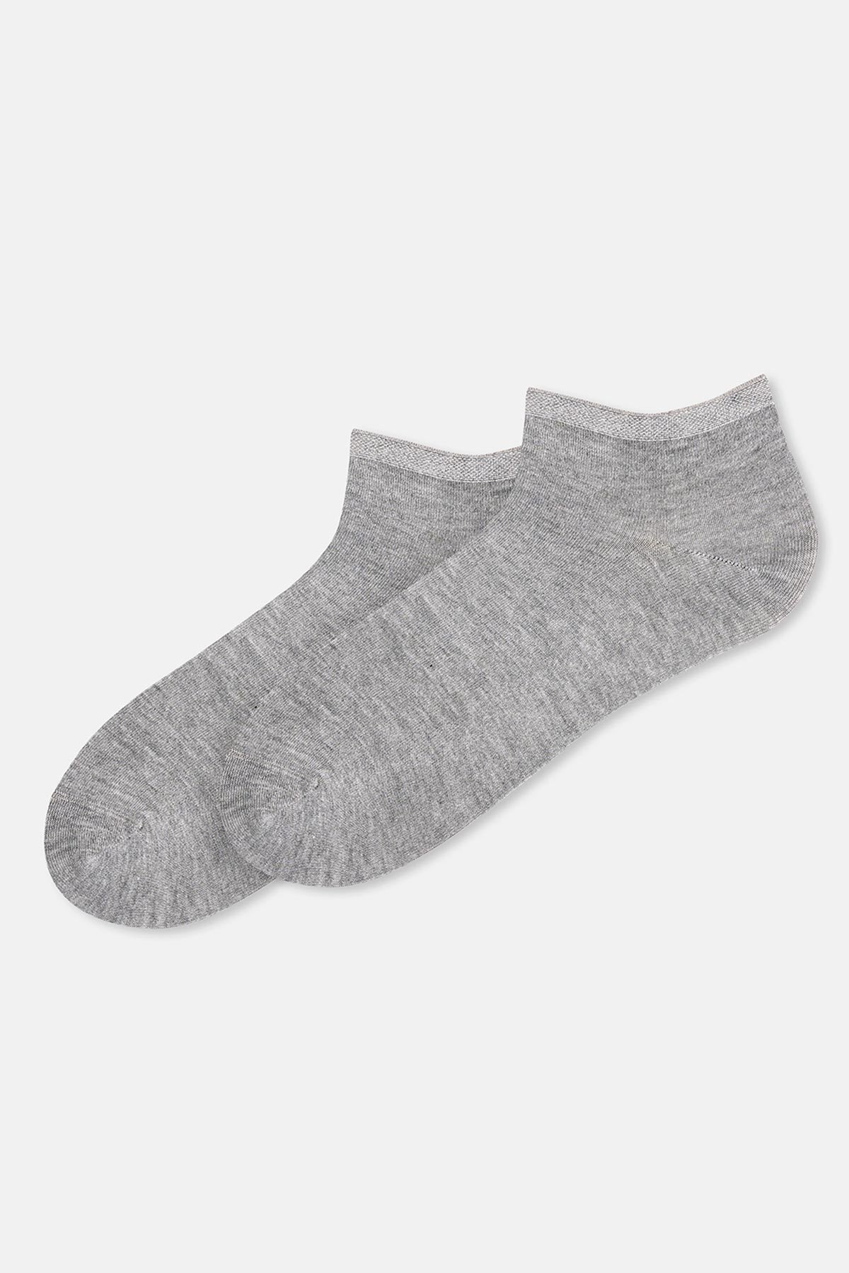 Beyaz-gri Melanj Erkek 2'li Bambu Çorap