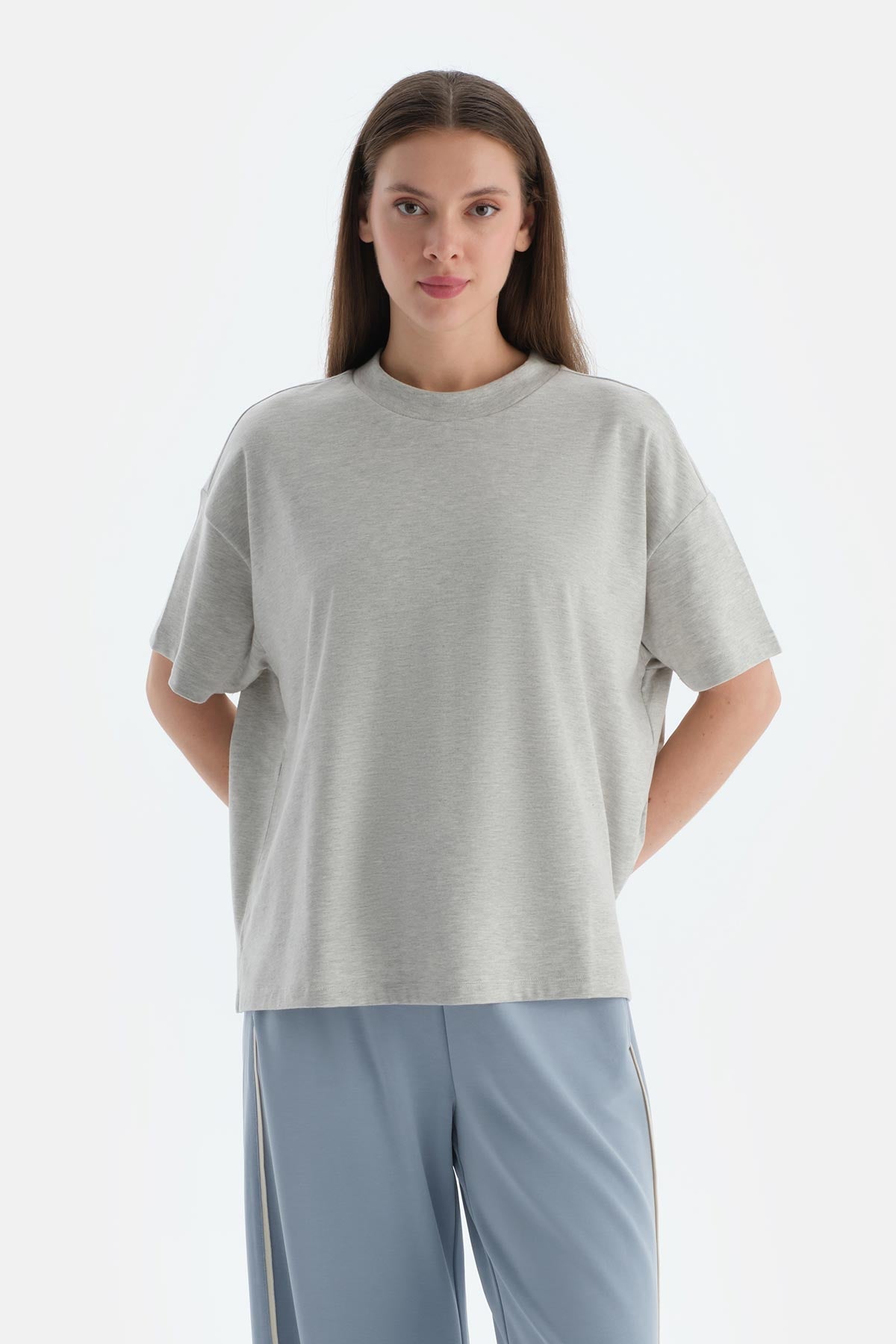Gri Melanj Kadın Tişört