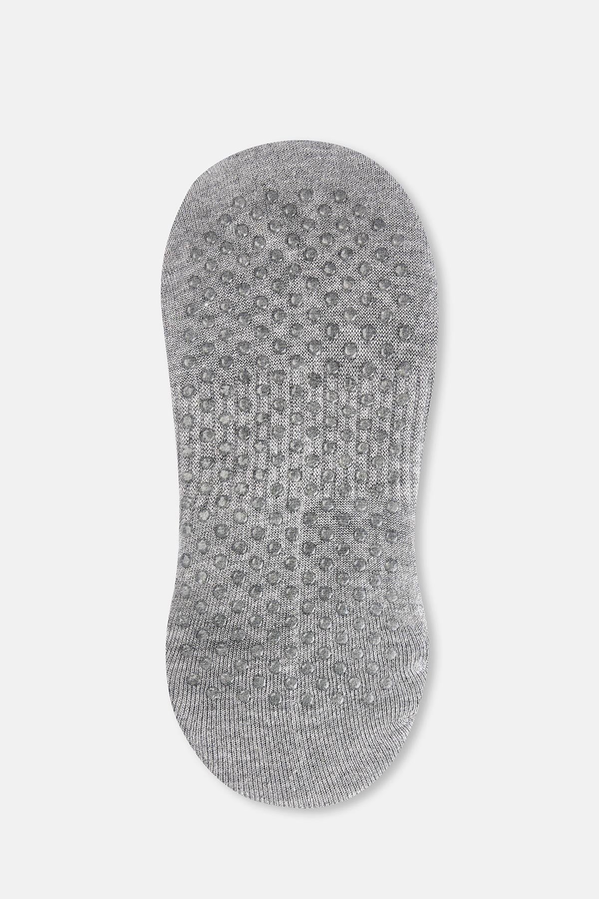 Gri Melanj Kadın Kaymaz N Görünmez Çorap