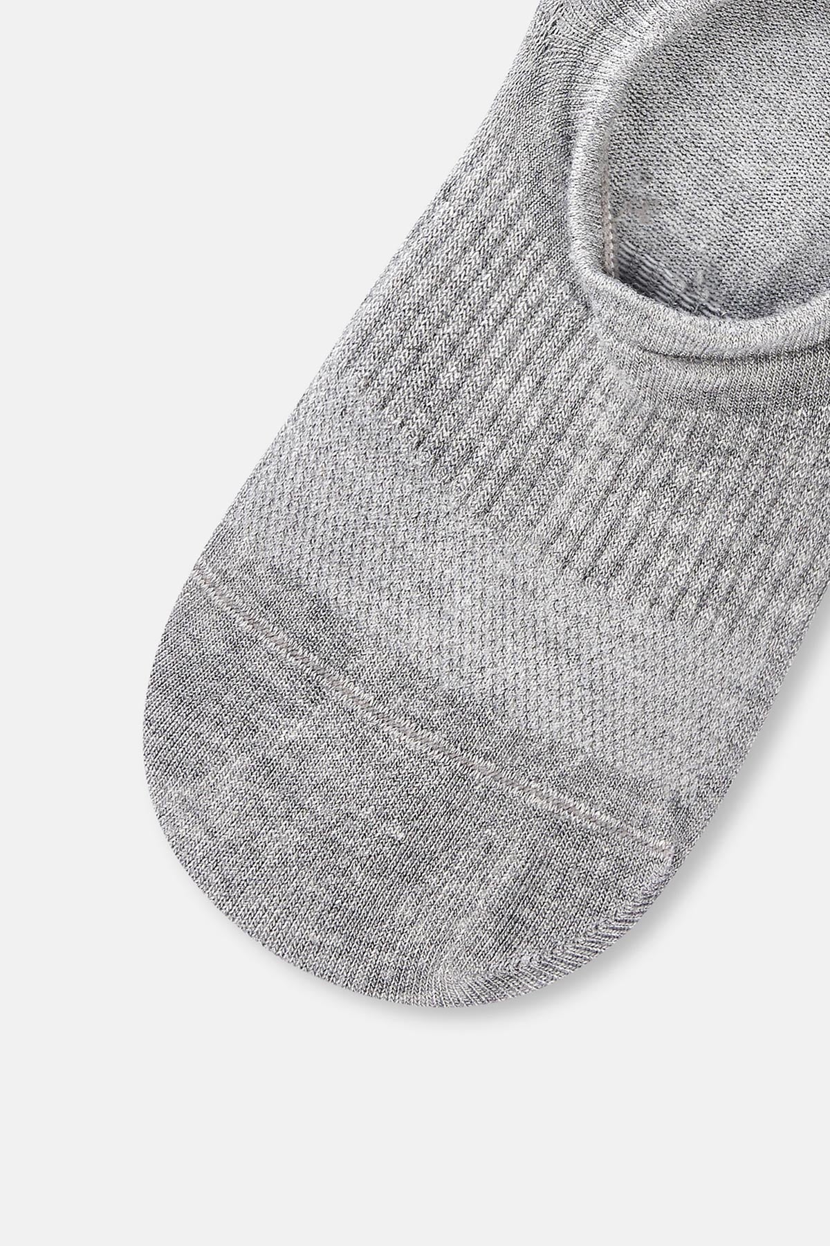 Gri Melanj Kadın Kaymaz N Görünmez Çorap