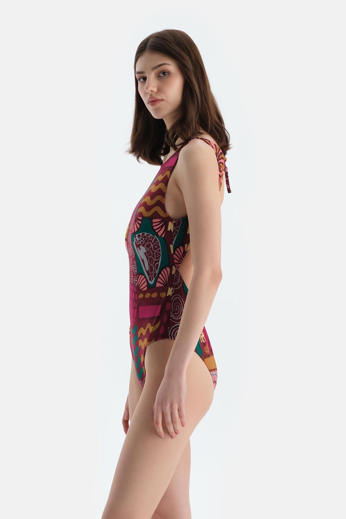 Multicolor Halter Yaka Mayo