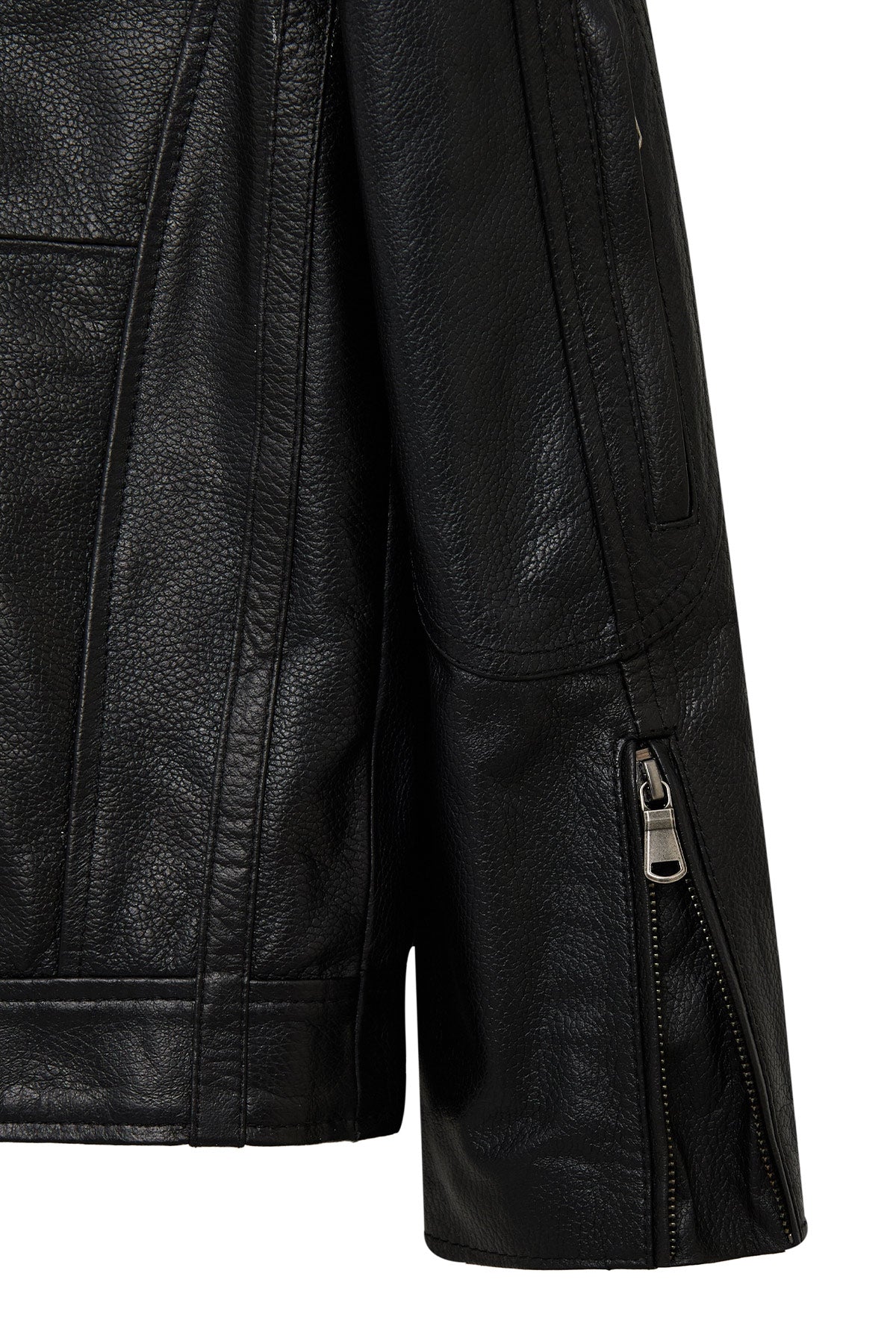 Middleton Erkek Siyah Slim-fit Kısa Deri Ceket
