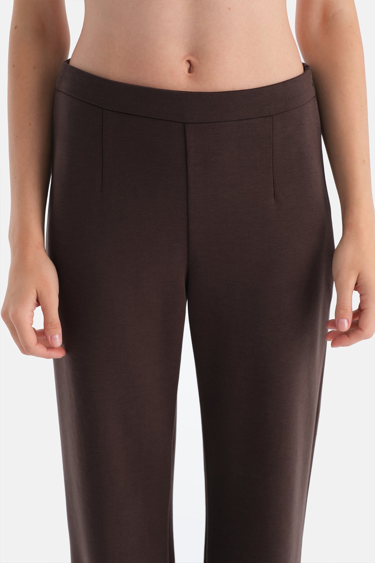 Gizli Fermuarli Modal Pantolon