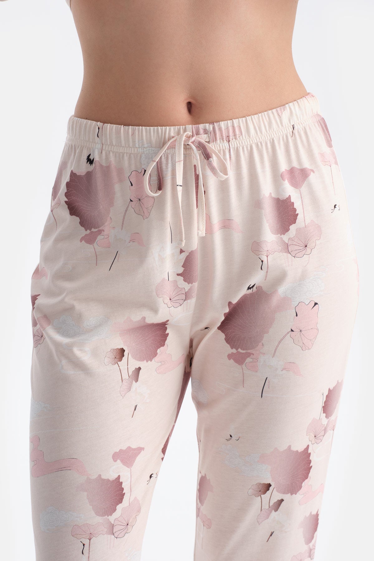 Çiçek Desenli Gömlek Pantolon Takim