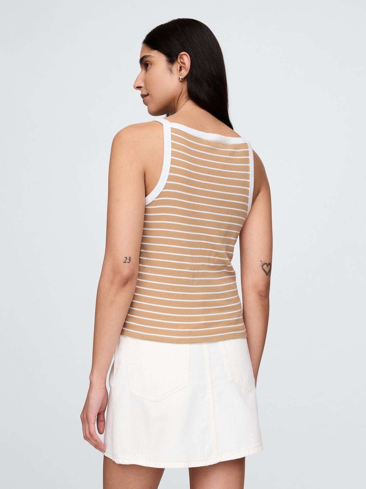 Kahverengi Halter Yaka Modern Atlet