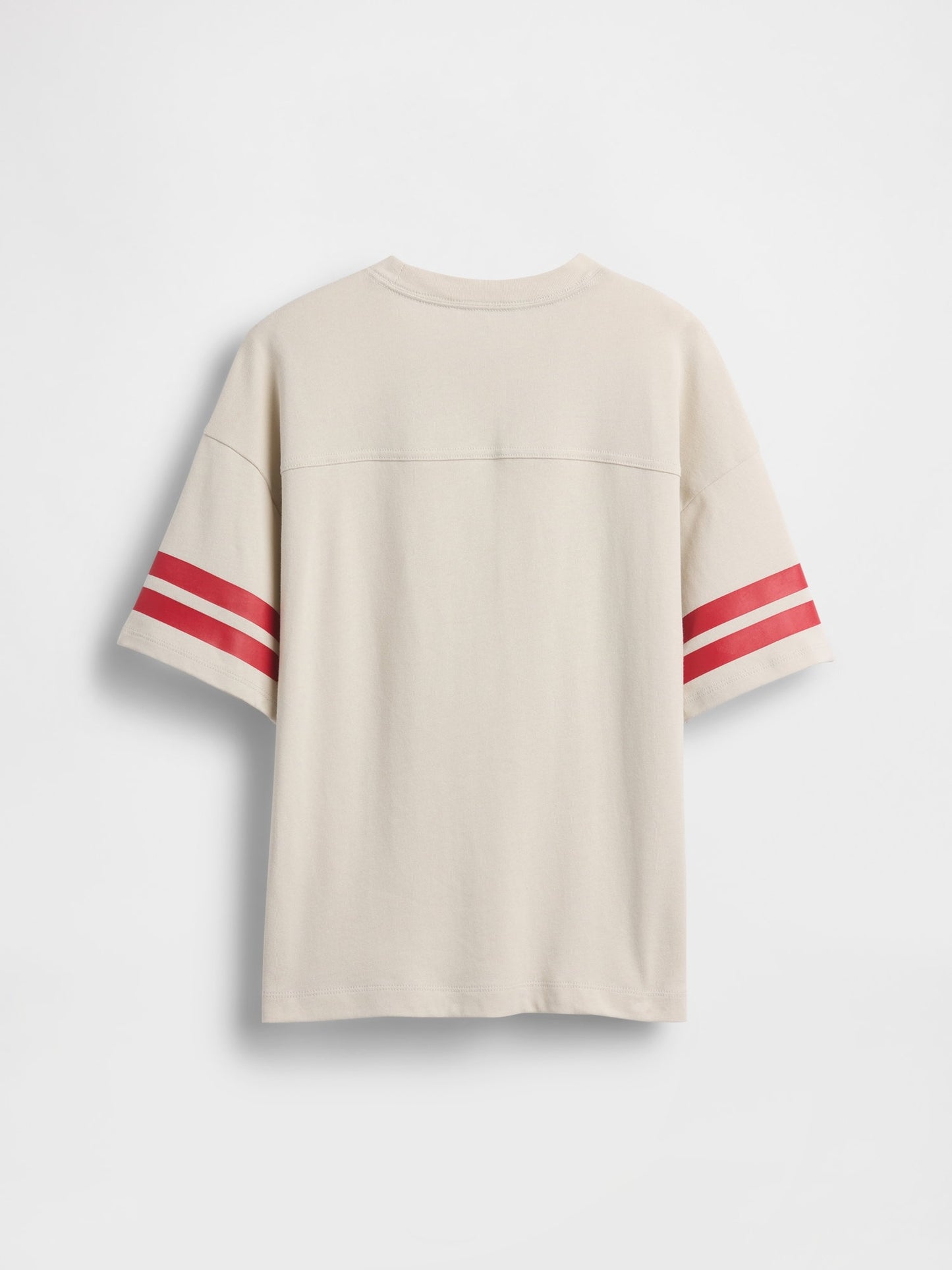 Kırık Beyaz Oversized Logo T-shirt