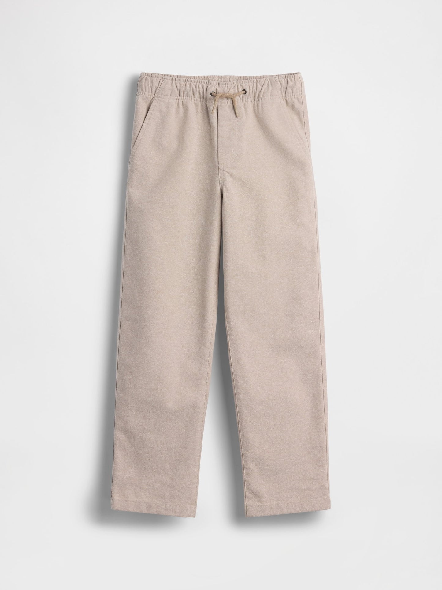 Bej Keten Karışımı Relaxed Easy Pantolon