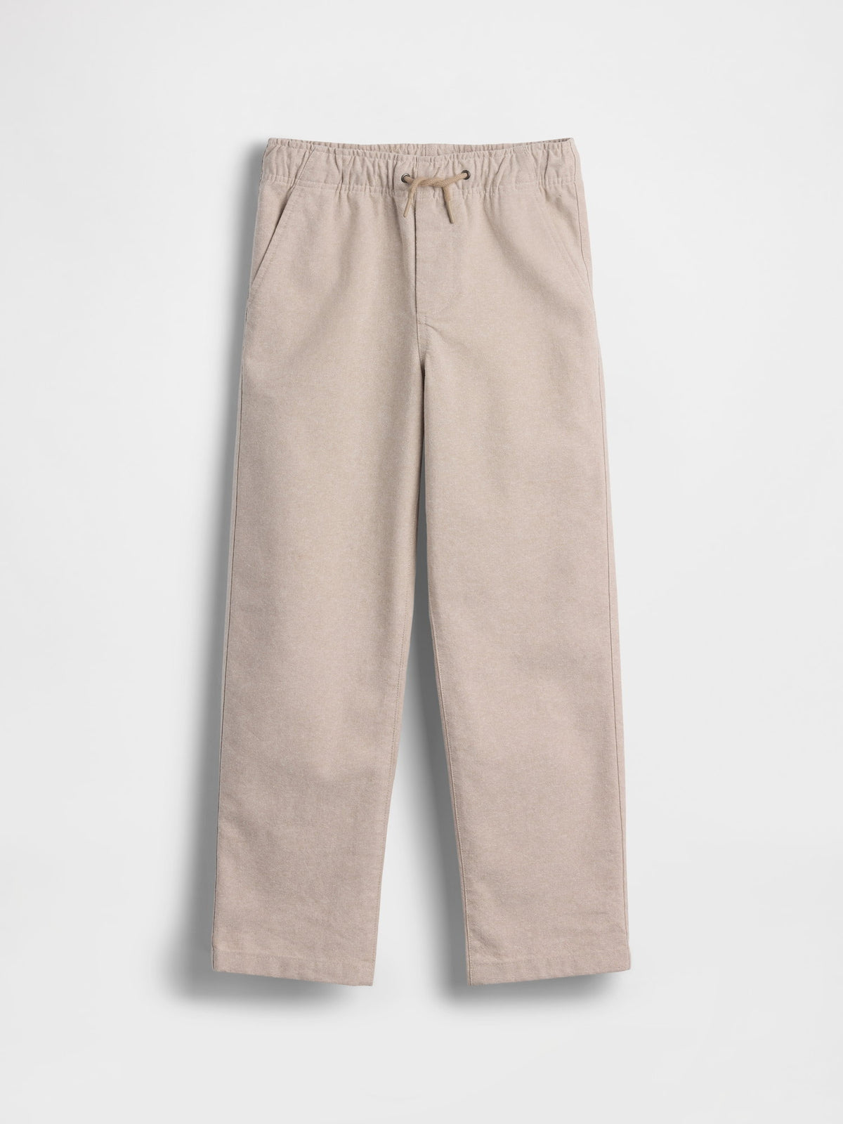 Bej Keten Karışımı Relaxed Easy Pantolon