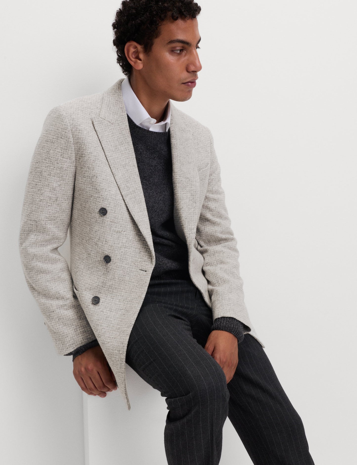 Yün-pamuk Karışımlı Ekose Detaylı Blazer