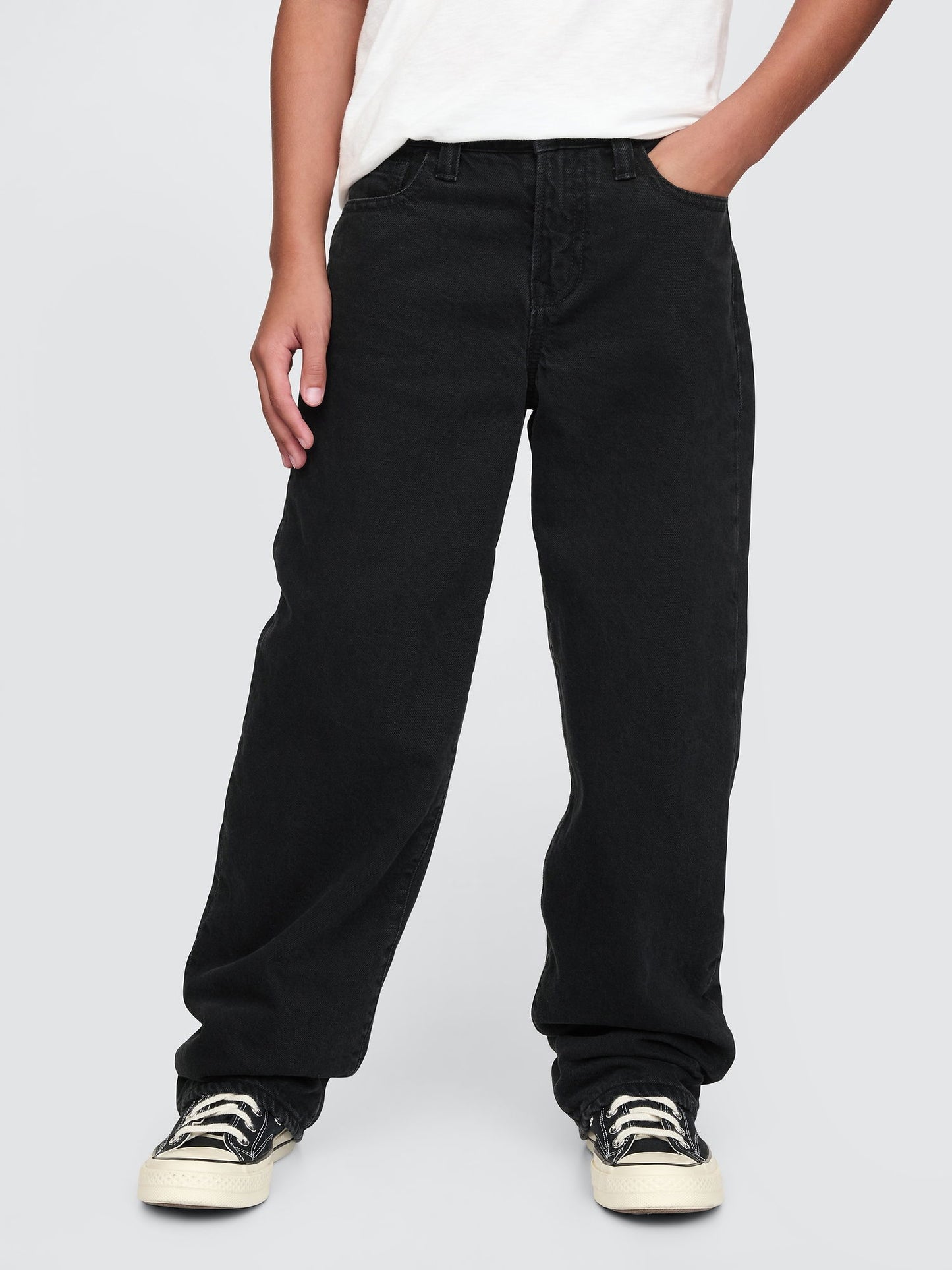 Siyah 90s Loose Cozy Astarlı Jean Pantolon
