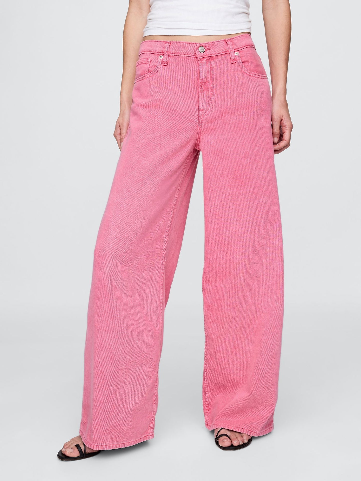 Pembe Mid Rise Ultrasoft Baggy Jean Pantolon