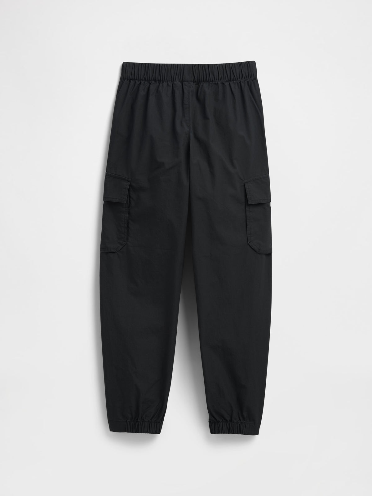 Siyah Pull-on Kargo Paraşüt Pantolon