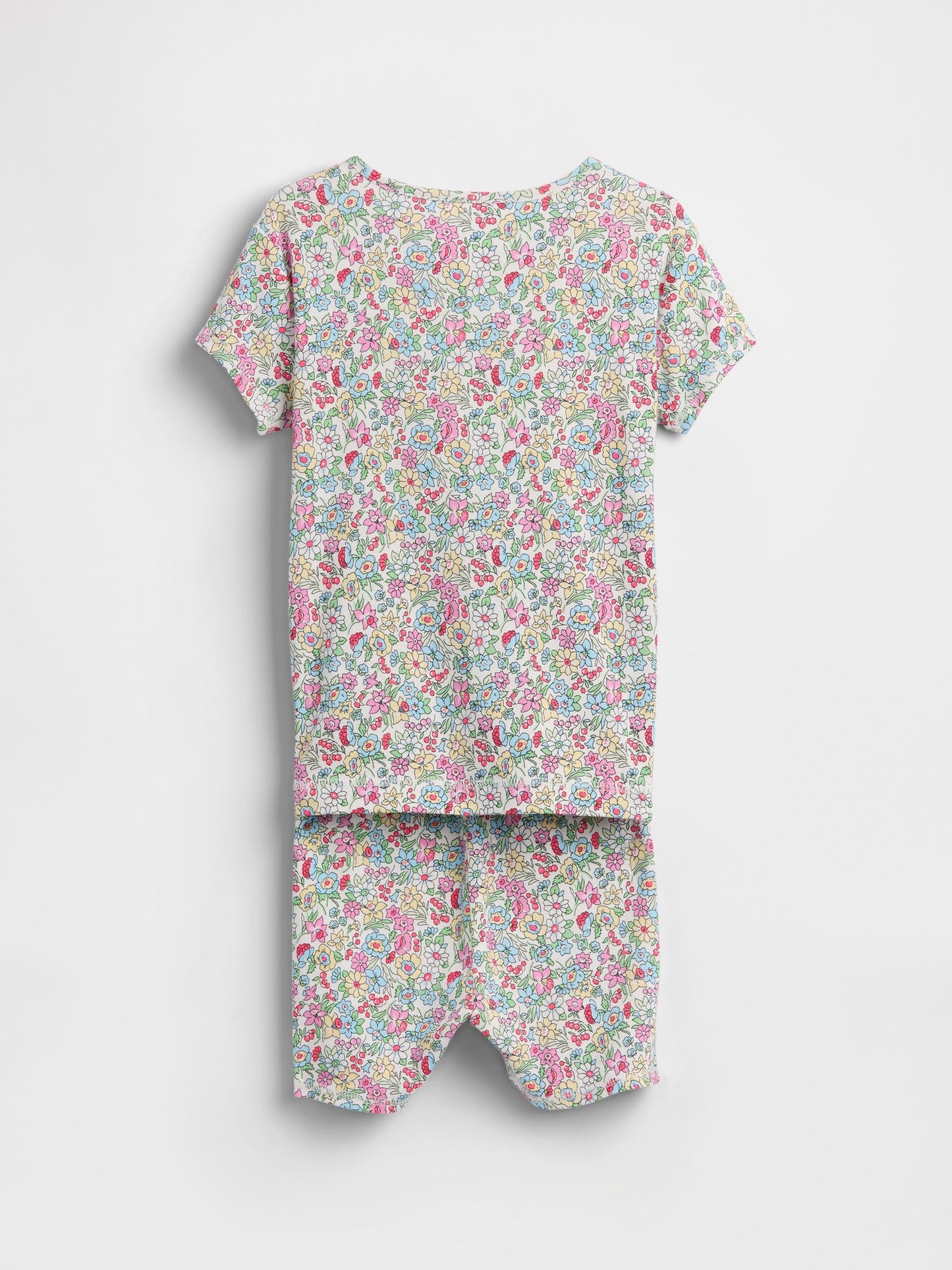 Çok Renkli Organik Brushed Pamuk Pijama Takımı