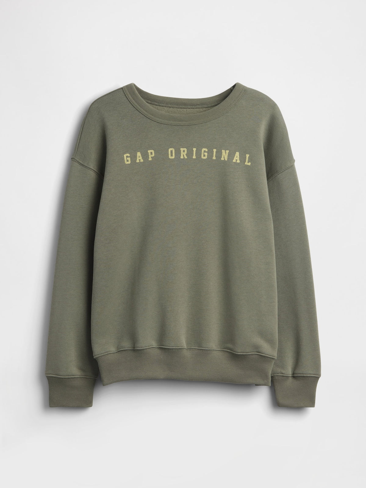 Haki Relaxed Grafik Baskılı Sweatshirt