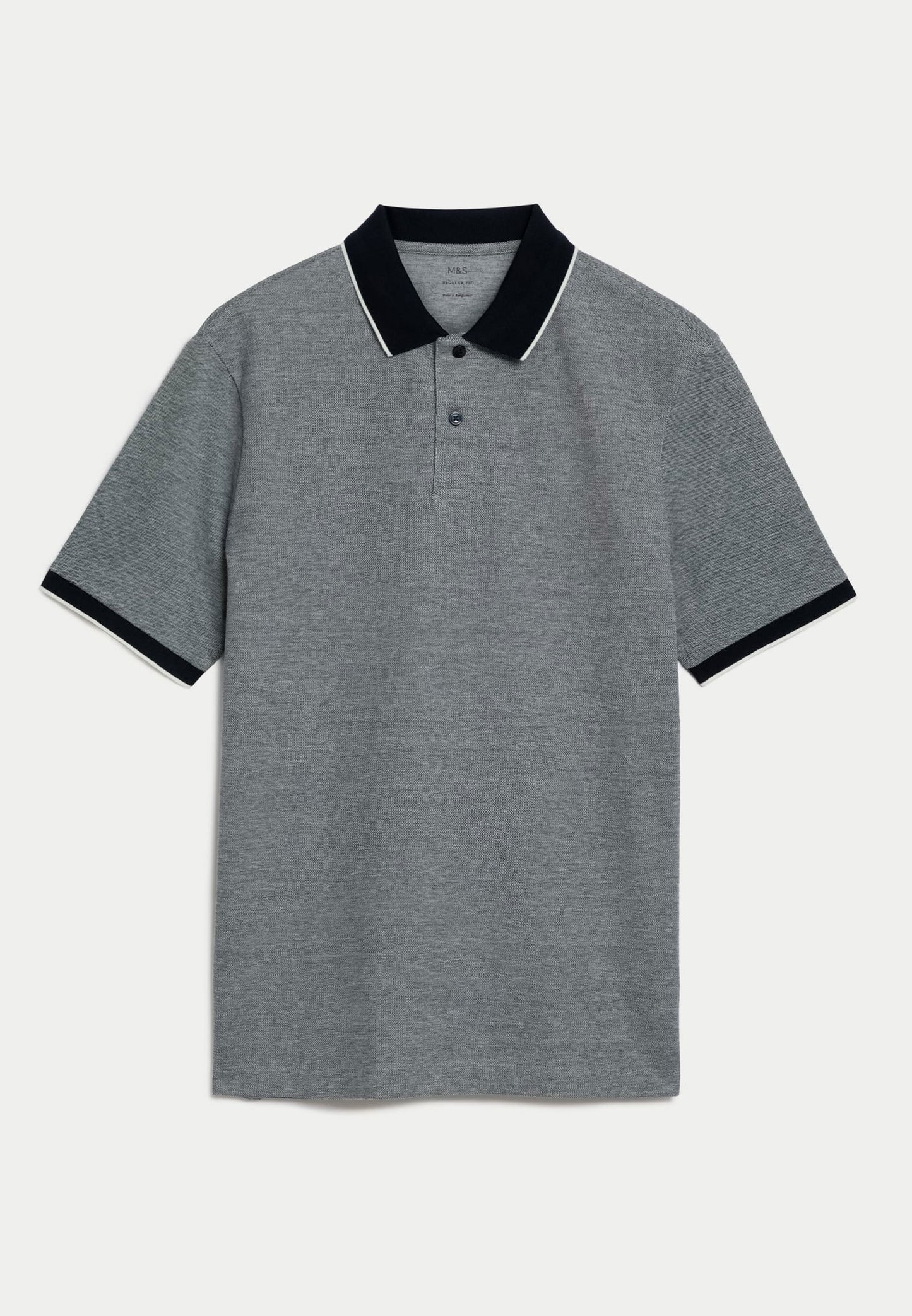 Saf Pamuklu Kısa Kollu Polo Yaka T-shirt