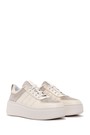 Bej Kadın Deri Dolgu Topuk Sneakerbej Kadın Deri Dolgu Topuk Sneaker - 23sfd380014