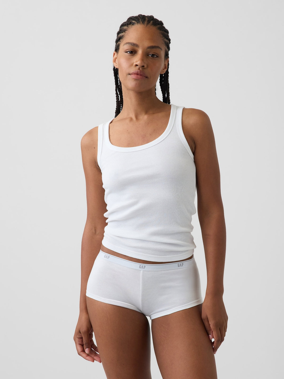 Gri Softmade Organik Stretch Pamuk Logo Short