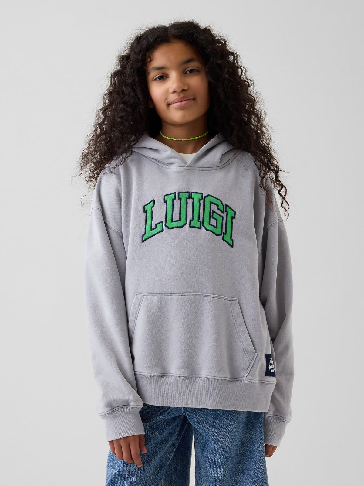 Gri Süper Mario Vintagesoft Sweatshirt