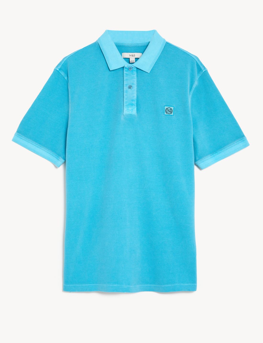 Saf Pamuklu Kısa Kollu Polo Yaka T-shirt