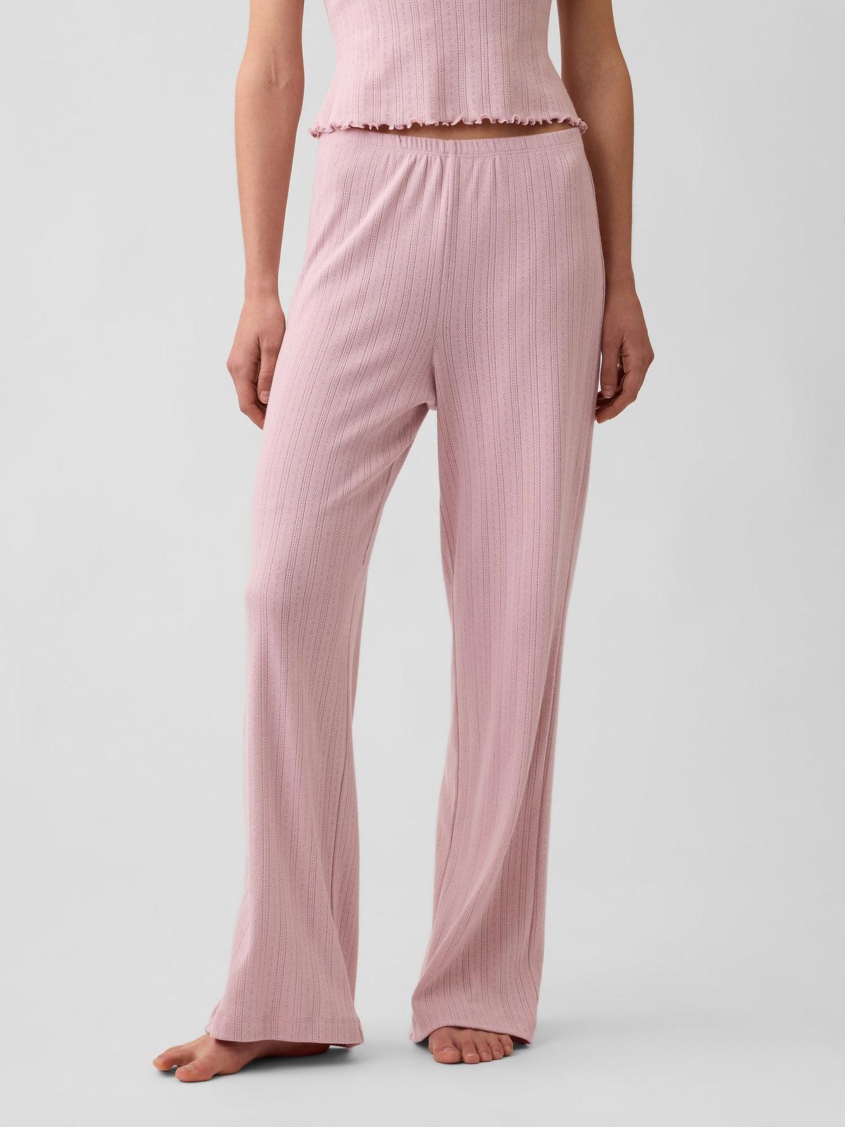 Açık Pembe Pointelle Pijama Altı