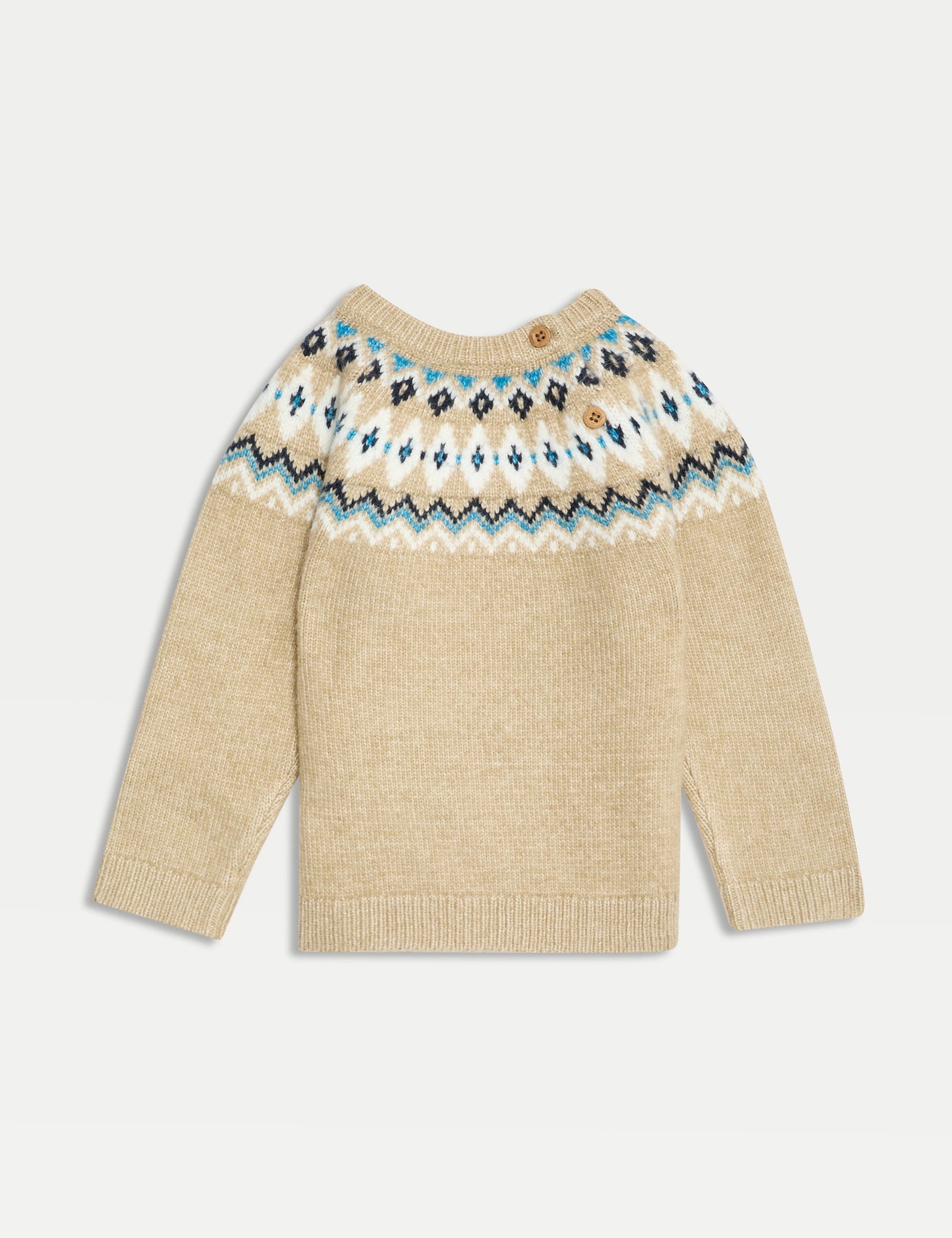 Fair Isle Desenli Örme Kazak (0-3 Yaş)