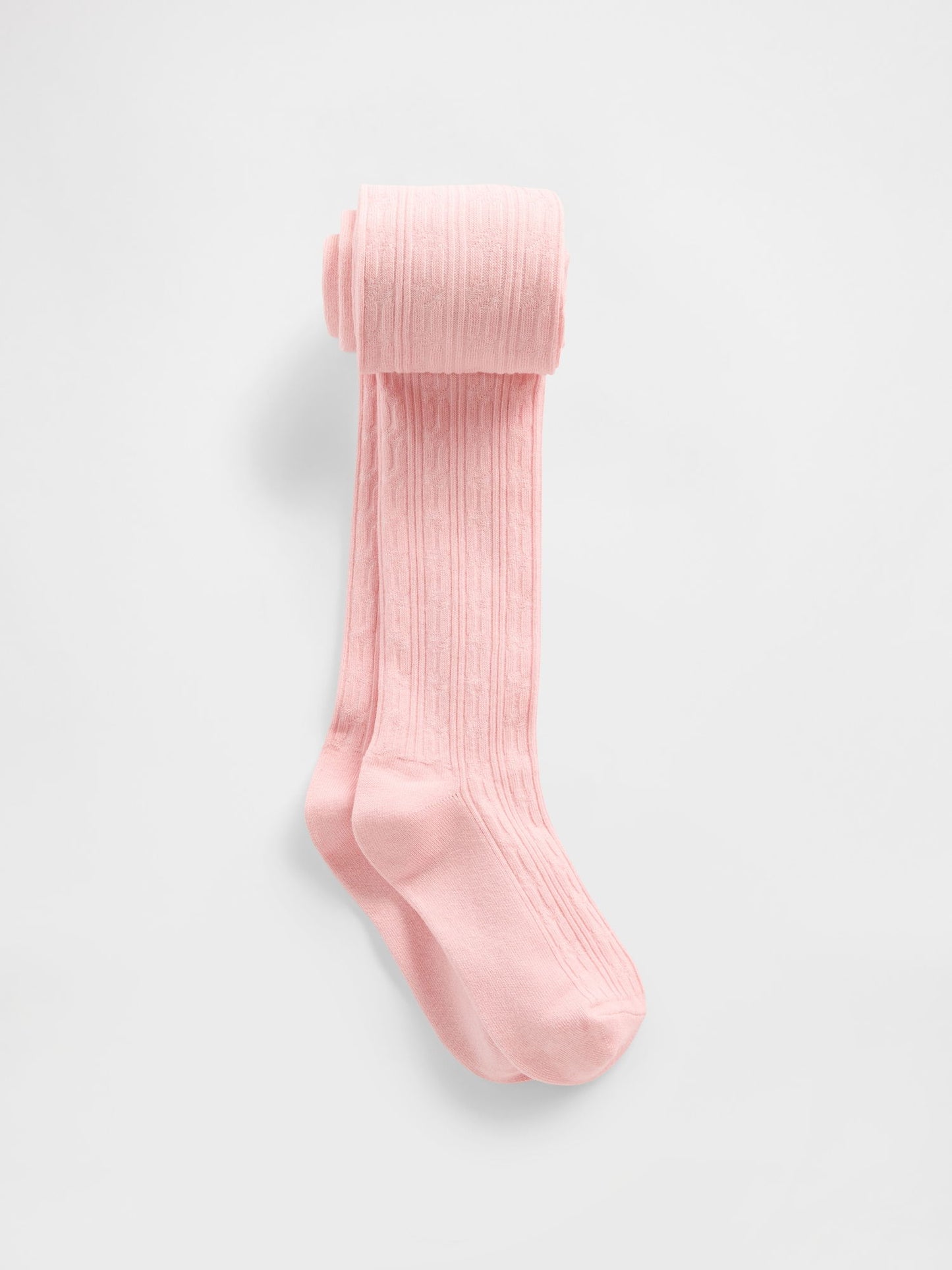 Pembe Cable Örgü Külotlu Çorap