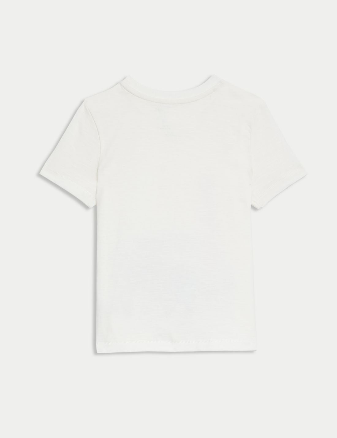 Saf Pamuklu Dinazor Desenli Kısa Kollu T-shirt (2-8 Yaş)